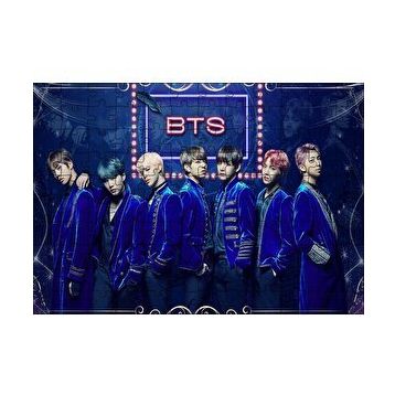 Cakapuzzle BTS Koreli Gençler Mavi Fon 120 Parça Ahşap Puzzle