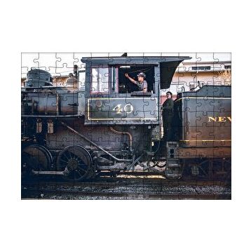 Cakapuzzle Buharlı Tren ve Makinisti 120 Parça Ahşap Puzzle