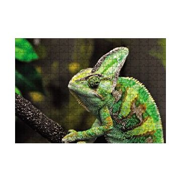 Cakapuzzle Bukelemun Yeşil 120 Parça Ahşap Puzzle