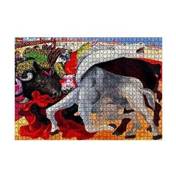 Cakapuzzle Bullfight Death of the Toreador 1933 by Picasso 120 Parça Ahşap Puzzle
