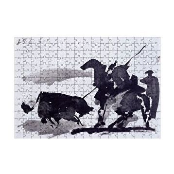 Cakapuzzle Bullfight Scene 1960 by Pablo Picasso 120 Parça Ahşap Puzzle