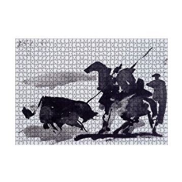 Cakapuzzle Bullfight Scene 1960 by Pablo Picasso 120 Parça Ahşap Puzzle