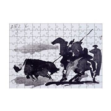 Cakapuzzle Bullfight Scene 1960 by Pablo Picasso 120 Parça Ahşap Puzzle