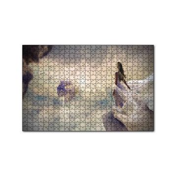 Cakapuzzle Bulutlar Üzerindeki Ülke ve Fantastik Kadın 120 Parça Ahşap Puzzle