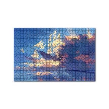 Cakapuzzle Bulutlar ve Fantastik Yelkenliler 120 Parça Ahşap Puzzle