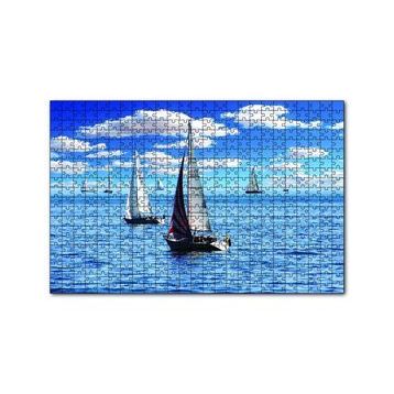 Cakapuzzle Bulutlar ve Yelkenliler 120 Parça Ahşap Puzzle