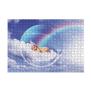 Cakapuzzle Bulutlarda Baloncuk İçindeki Bebek 120 Parça Ahşap Puzzle