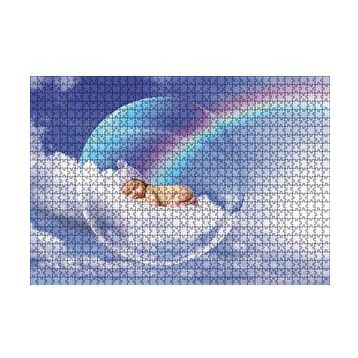 Cakapuzzle Bulutlarda Baloncuk İçindeki Bebek 120 Parça Ahşap Puzzle