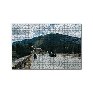 Cakapuzzle Bulutlu Gökler Köprü ve Dağlar 120 Parça Ahşap Puzzle