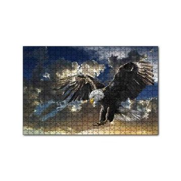 Cakapuzzle Bulutlu Gökler ve Kartal Çizim Puzzle
