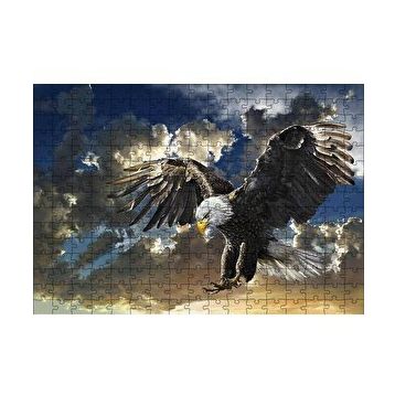 Cakapuzzle Bulutlu Gökler ve Kartal Çizim Puzzle