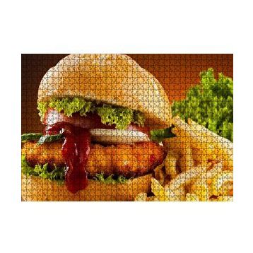 Cakapuzzle Burger Patates Kızartması ve Ketçap Puzzle