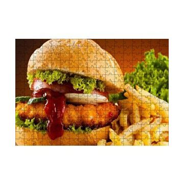 Cakapuzzle Burger Patates Kızartması ve Ketçap Puzzle