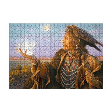 Cakapuzzle Büyücü Kızılderili Görseli 120 Parça Ahşap Puzzle
