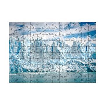 Cakapuzzle Buz Denizi Buzullar ve Bulutlu Gökyüzü 120 Parça Ahşap Puzzle