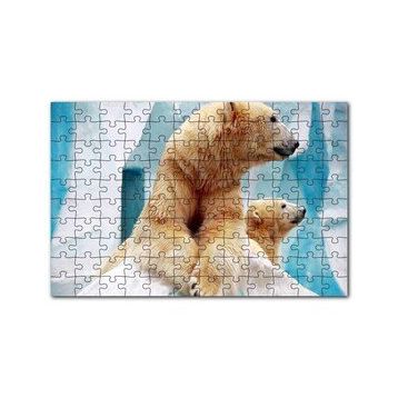 Cakapuzzle Buzdağı Önündeki Kutup Ayıları 120 Parça Ahşap Puzzle
