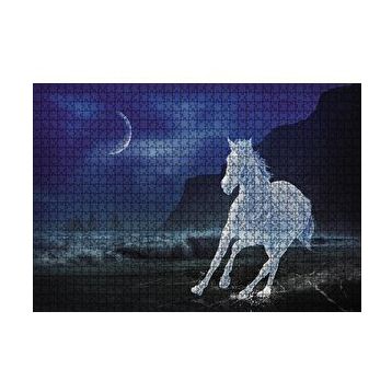 Cakapuzzle Buzlu At Gece Fantastik 120 Parça Ahşap Puzzle