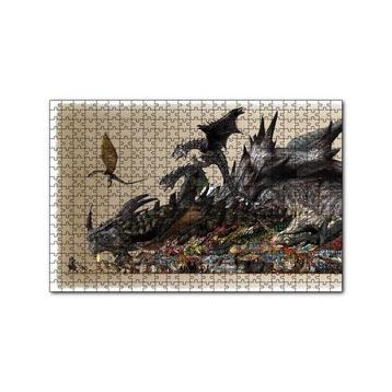 Cakapuzzle Canavar Avcısı Ejderhalar ve Avcılar 120 Parça Ahşap Puzzle