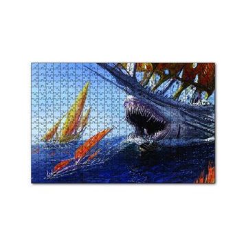 Cakapuzzle Canavar Gemi Yağlıboya Görseli 120 Parça Ahşap Puzzle