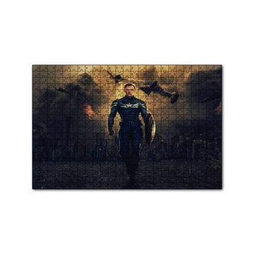 Cakapuzzle Captain America Gecede Savaş 120 Parça Ahşap Puzzle