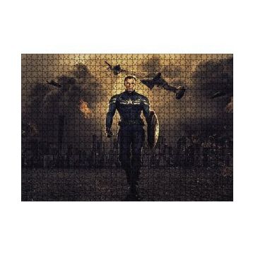 Cakapuzzle Captain America Gecede Savaş 120 Parça Ahşap Puzzle