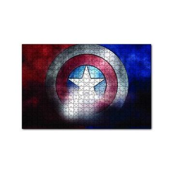 Cakapuzzle Captain Amerikanın Kalkanı Logo 120 Parça Ahşap Puzzle