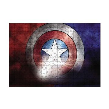 Cakapuzzle Captain Amerikanın Kalkanı Logo 120 Parça Ahşap Puzzle