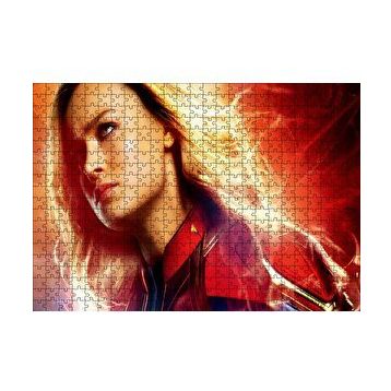 Cakapuzzle Captain Marvel Brie Larson 120 Parça Ahşap Puzzle