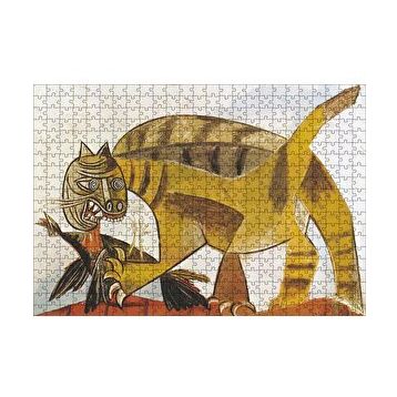 Cakapuzzle Cat Catching a Bird 1939 by Pablo Picasso 120 Parça Ahşap Puzzle