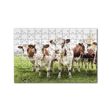 Cakapuzzle Çayırda Tel Örgünün Kenarında İnekler 120 Parça Ahşap Puzzle