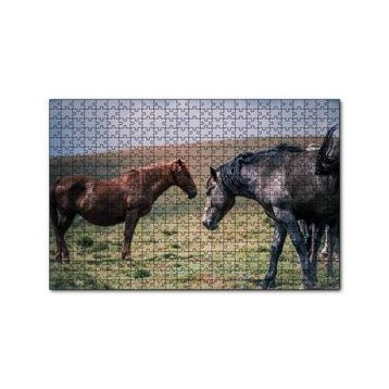 Cakapuzzle Çayırda Yılkı Atları 120 Parça Ahşap Puzzle