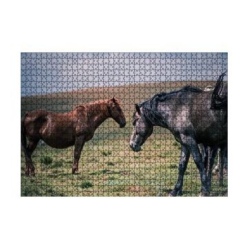 Cakapuzzle Çayırda Yılkı Atları 120 Parça Ahşap Puzzle