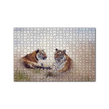 Cakapuzzle Çayırdaki Kaplan Çifti 120 Parça Ahşap Puzzle
