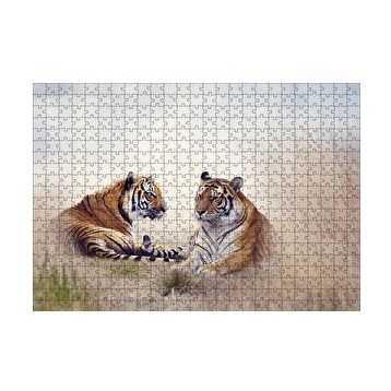 Cakapuzzle Çayırdaki Kaplan Çifti 120 Parça Ahşap Puzzle
