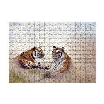 Cakapuzzle Çayırdaki Kaplan Çifti 120 Parça Ahşap Puzzle