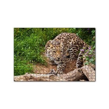 Cakapuzzle Çayırdaki Leopar Pusuda 120 Parça Ahşap Puzzle