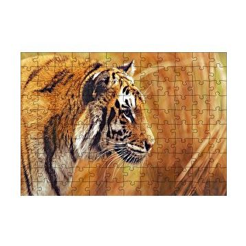 Cakapuzzle Çayırlar Arasında Kamufle Kaplan 120 Parça Ahşap Puzzle