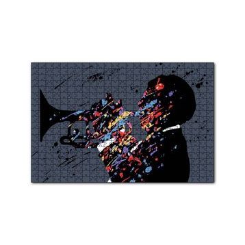 Cakapuzzle Caz Trompetçi Renkli Mozaik 120 Parça Ahşap Puzzle