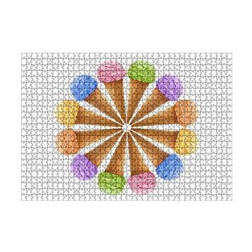 Cakapuzzle Çeşitli Kornet Dondurma Yelpazesi 120 Parça Ahşap Puzzle