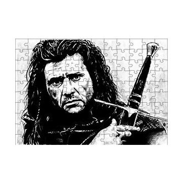 Cakapuzzle Cesur Yürek Siyah Beyaz 120 Parça Ahşap Puzzle