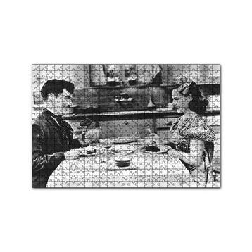 Cakapuzzle Chaplin ve Goddard Modern Zamanlarda 120 Parça Ahşap Puzzle