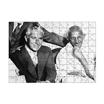 Cakapuzzle Charles Chaplin ve Mahatma Gandhi Gülümsüyor 120 Parça Ahşap Puzzle