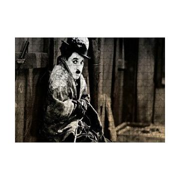Cakapuzzle Charlie Chaplin Altına Hücum Film Görseli 120 Parça Ahşap Puzzle