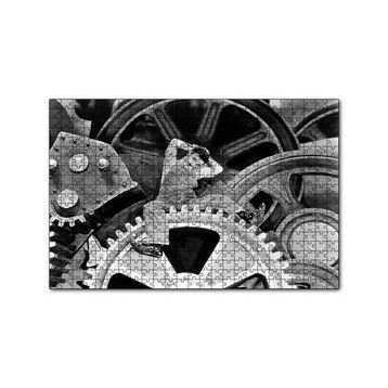 Cakapuzzle Charlie Chaplin İşçi Çarklar Modern Zamanlar 120 Parça Ahşap Puzzle