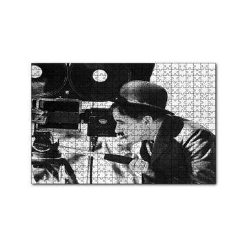 Cakapuzzle Charlie Chaplin Ve Kamera 120 Parça Ahşap Puzzle