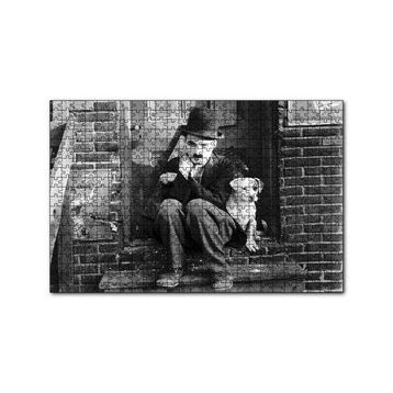 Cakapuzzle Charlie Chaplin Ve Sevimli Köpeği 120 Parça Ahşap Puzzle