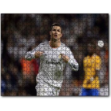 Cakapuzzle Christiano Ronaldo Real Madrid Gol Sevinci Mdf 1000 Parça Puzzle