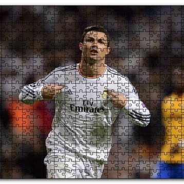 Cakapuzzle Christiano Ronaldo Real Madrid Gol Sevinci Mdf 500 Parça Puzzle