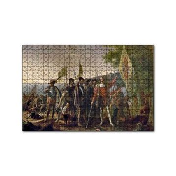 Cakapuzzle Christopher Columbus Askerler Ve Yerli Halk 120 Parça Ahşap Puzzle