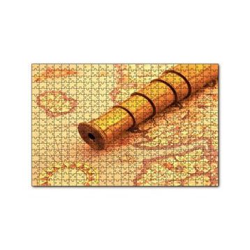 Cakapuzzle Christopher Columbus Harita Ve Dürbün 120 Parça Ahşap Puzzle